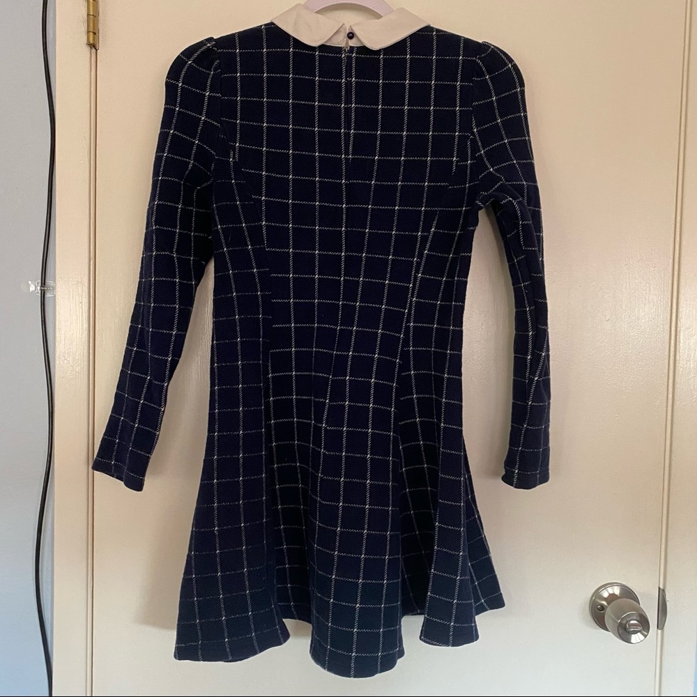 Super Cute Collared Windowpane Checkered Flair Dr… - image 2